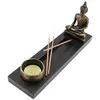 Decoratiune Suport cu Buddha pentru lumanare si betisoare parfumate, model 2, imagine 2