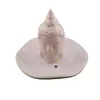 Suport din ceramica pentru ardere betisoare parfumate, capul lui Buddha, alb 11cm AR114, imagine 2