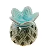 Vas aromaterapie din ceramica cu model ananas, verde, 12cm, AR103