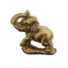 Statueta Feng Shui Elefant din rasina aurie, model 2 - 7cm