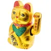 Pisica norocoasa Maneki Neko aurie din rasina - 17,5cm, imagine 3