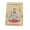 Card Feng Shui din metal Bodhisattva Guanyin (Kwan Yin) pe lotus