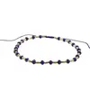 Bratara pe nod culisant Lapis Lazuli A+ discuri fatetate, 3mm, imagine 2