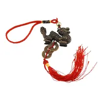 Amuleta Feng Shui cu Dragon si monede norocoase, 26cm