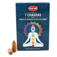 Conuri parfumate fumigatie HEM 7 Chakras backflow, 20 buc