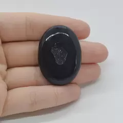 Cabochon Agat Negru Druzy 39x28x7mm C72