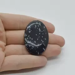 Cabochon Obsidian Fulg de nea 41x27x7mm C39