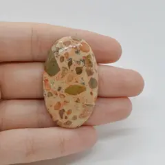 Cabochon Jasp Leopard 43x26x6mm C55