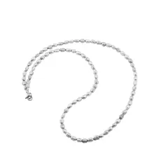 Colier Perle de cultura lunguiete argintii, 5-6mm