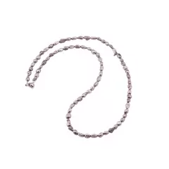 Colier Perle de cultura lunguiete gri, 5-6mm