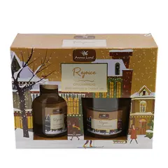 Set Odorizant Difuzor cu betisoare si Lumanare parfumata Aromaland Rejoice - Turta dulce