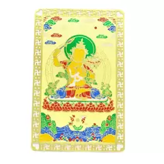 Card Feng Shui din metal Manjushri colorat