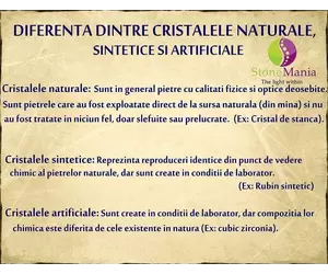 Diferenta dintre cristale naturale, sintetice si artificiale