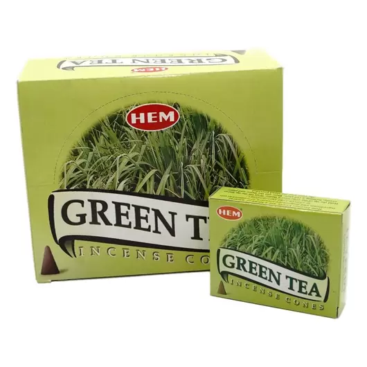 Conuri parfumate fumigatie HEM Green Tea 10 buc, imagine 3