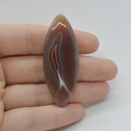 Cabochon Agat Botswana Portocaliu 55x21x6mm C90