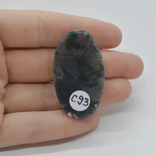 Cabochon Agat Moss 43x25x6mm C93, imagine 2