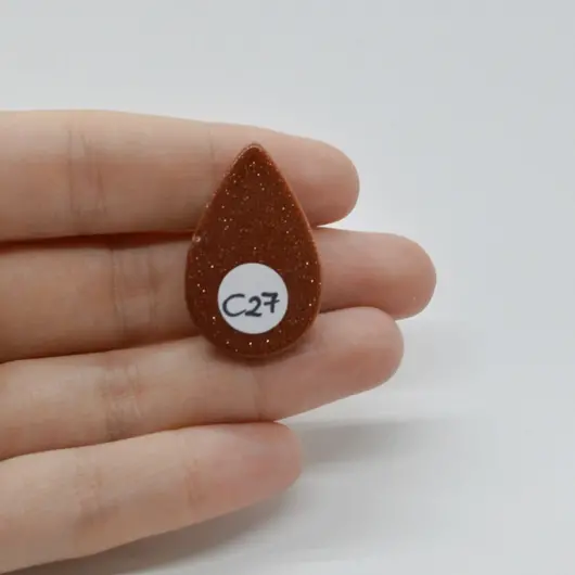 Cabochon Goldstone Maro 31x20x6mm C27, imagine 2