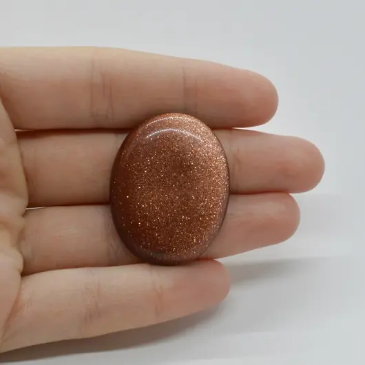 Cabochon Goldstone Maro 34x27x6mm C22