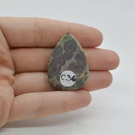 Cabochon Jasp Asteroid 36x26x6mm C36, imagine 2