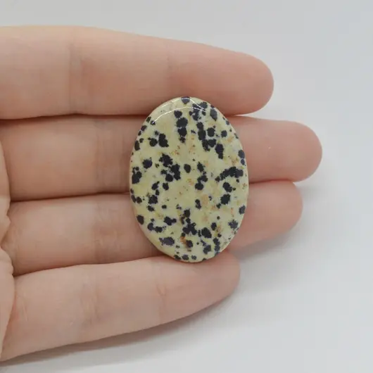 Cabochon Jasp Dalmatian 34x25x5mm C125