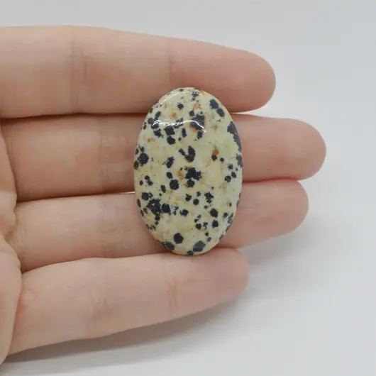 Cabochon Jasp Dalmatian 35x23x7mm C25