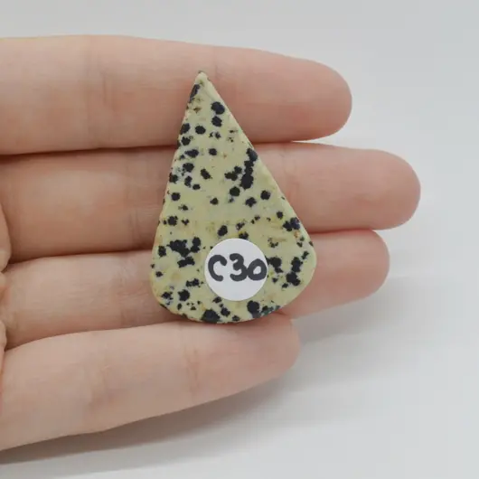 Cabochon Jasp Dalmatian 40x27x7mm C30, imagine 2