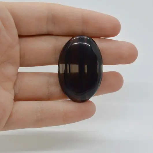 Cabochon Obsidian Midnight Lace 39x26x8mm C4