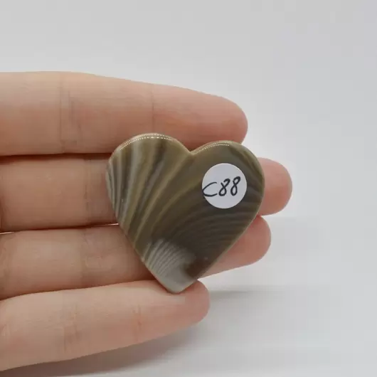 Cabochon Flint Polisat 35x34x5mm C88, imagine 2