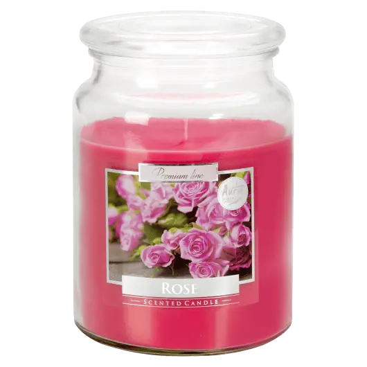 Lumanare parfumata Bispol borcan Premium line - Rose