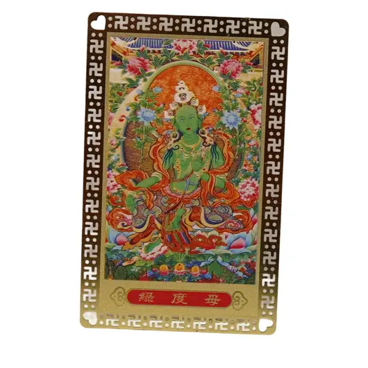 Card Feng Shui din metal Tara verde