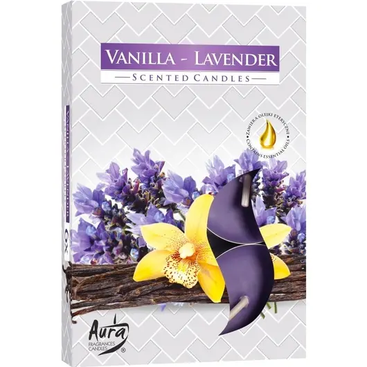 Set 6 pastile lumanari parfumate Bispol - Vanilla Lavander