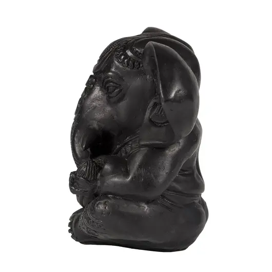 Statueta Feng Shui Ganesh din rasina, negru - 16cm, imagine 2